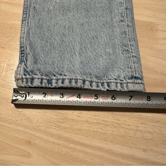 Zara Lightwash Blue Denim Jeans 100% Cotton Distressed Knee Hole Tears Women's 2 - Picture 8 of 12